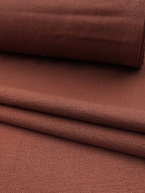 Полулен с умягчением цв.Темный коричнево-каштановый, СОРТ2, ш.1.5м, лен-30%, хлопок-70%, 140гр/м.кв