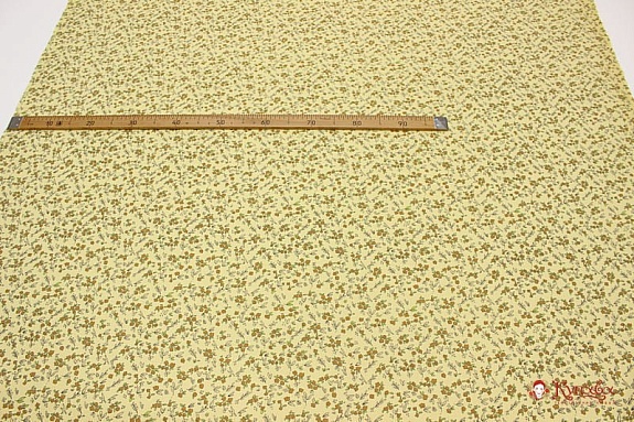Плательный хлопок "Есения"цв.светло-горчичный, ш.1.44м, хлопок-100%, 115гр/м.кв