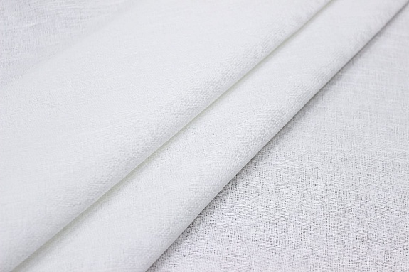 Полульняной жаккард "Мелкий цветок" цв.белый, ш.1.6м, лен-50%, хлопок-50% 200г/м.кв