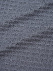 Вафельное премиум-полотно "Бохо" цв.графитовый с фиолетовым оттенком, ш.1.5м, хл-100%, 240гр/м.кв