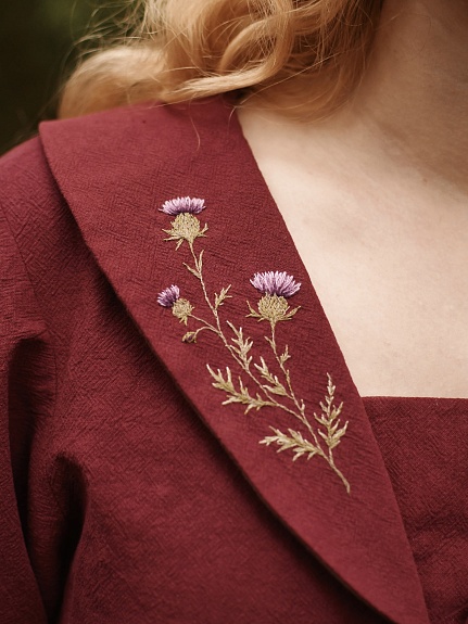 Платье из Хлопка крэш цв.Вишневый