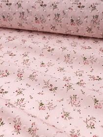 Фактурный хлопок "Шарики - нежные бутончики" цв.светло-розовый, ш.1.4м, батист, хл-100%, 60гр/м.кв