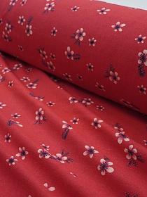 Хлопколен "Марта" цв.красный, СОРТ2, ш.1.5м, лен-20%, хлопок-80%, 145гр/м.кв