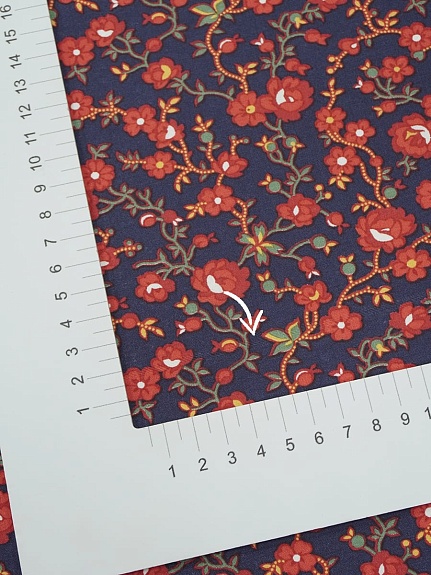 Перкаль "Сад Эдема" цв.фиолетовый флер, ш.1.5м, хлопок-100%, 120гр/м.кв