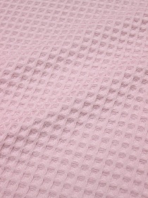 Вафельное премиум-полотно "Бохо" цв.св.пыльная роза, ш.1.5м, хлопок-100%, 240гр/м.кв