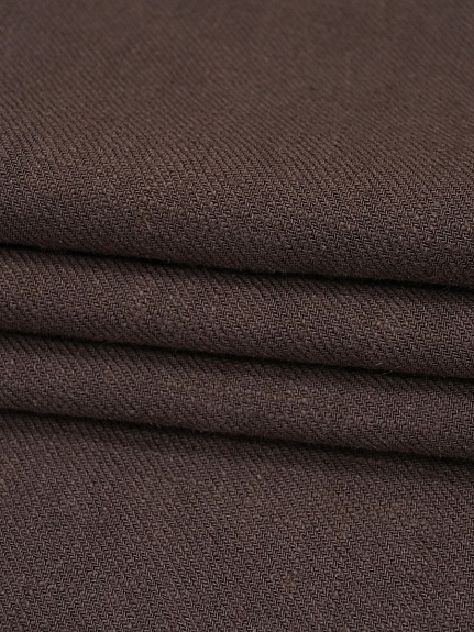 Крапива Рами (Ramie)-диагональ, цв.Темно-коричневый, ш.1.4м, крапива-100%, 240гр/м.кв