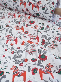 Рогожка "Городецкая лошадка", ш.1.5м, хлопок-100%, 165гр/м.кв