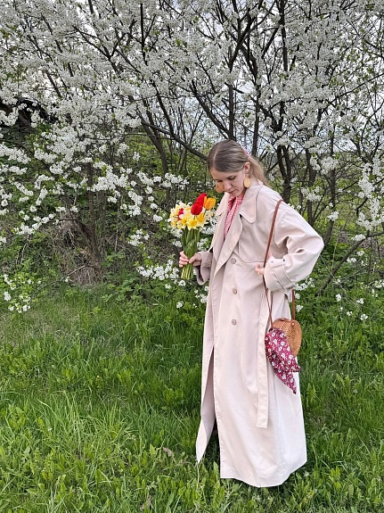 Весеннее платье из вареного хлопка в клеточку