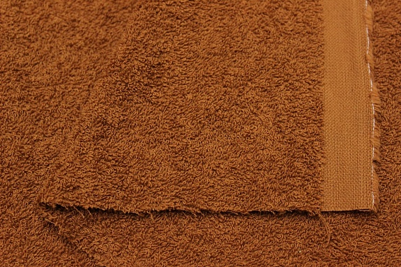 Махровая ткань цв.Темно-коричневая охра, ш.1.5м, хлопок-100%, 350гр/м.кв