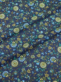 Импорт. хлопок "Юлиана" цв.синий, ш.1.5м, хлопок-100%, 100гр/м.кв