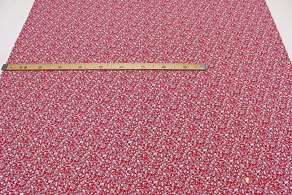 Штапель "Лёгкость" цв.красно-малиновый, ш1.44м, вискоза-100%, 90гр/м.кв 
