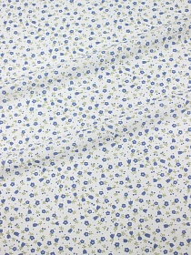 Штапель "Лусия - голубые цветы", ш.1.45м, вискоза-100%, 90гр/м.кв