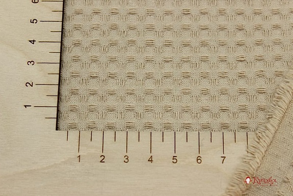 Вафельное премиум-полотно "Italy" цв.Топленое молоко-2, ш.1,5м,  хл-100%, 240гр/м.кв