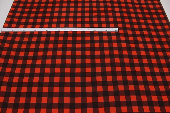 Фланель "Красная клетка", ш.1.5м, хлопок-100%,180гр/м.кв