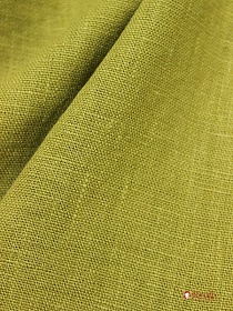Лен костюмный с эффектом мятости цв.Оливково-желтый, ш.1.45м, лен-100%, 250гр/м.кв