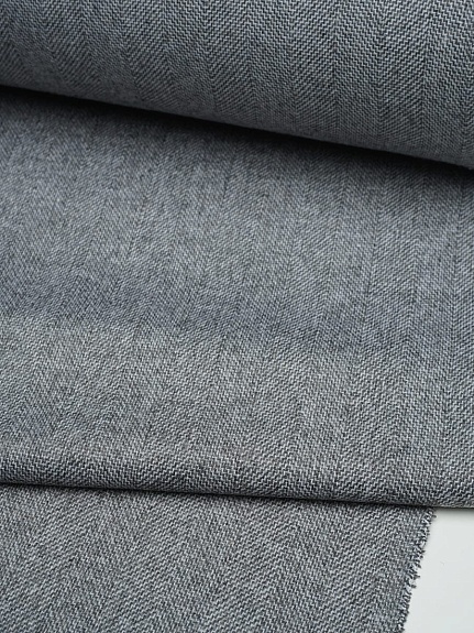 Шерсть костюмная Твид "Елочка" цв.серый, ш.1.5м, шерсть-50%, п/э-50%, 280гр/м.кв