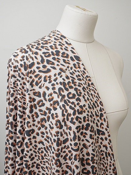 Штапель Премиум (Digital) "Леопард", ш.1.45м, вискоза-100%, 105гр/м.кв