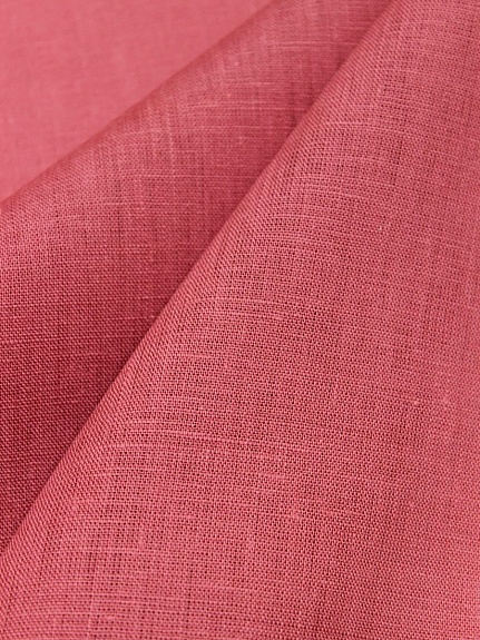 Лен сорочечный цв.Винтажный кораллово-розовый, СОРТ2, ш.1.5м, лен-100%, 125гр/м.кв