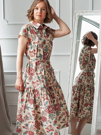 Платье в ретро-стиле из перкаля "Царевна"