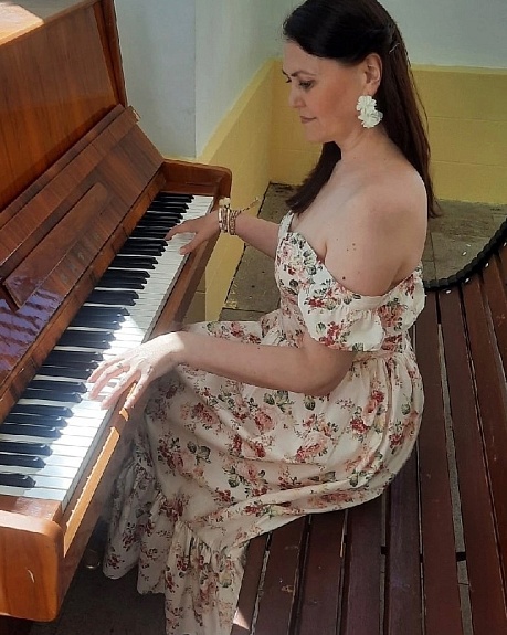 Платье из импортного хлопка "Роскошный букет"