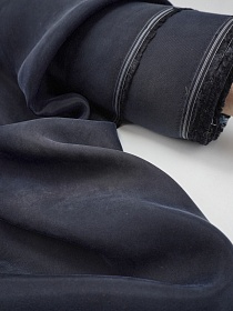 Купра цв.Темный чернильно-черный, СОРТ2, ш.1.35м, купра-100%, 110гр/м.кв