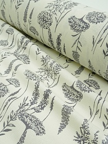 Ткань для столового белья "Степные травы" цв.сливочный, ш.1.45м, хлопок-100%, 150гр/м.кв