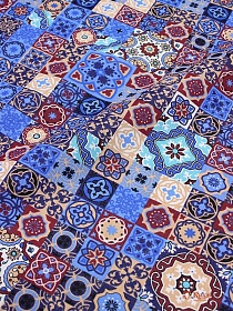 Бязь "Маракеш" цв.синий, ш.1.5м, хлопок-100%, 120гр/м.кв