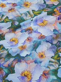 Штапель Премиум Цифр.печать "Урсула" цв.сиреневый винтаж, ш.1.45м, вискоза-100%, 100гр/м.кв