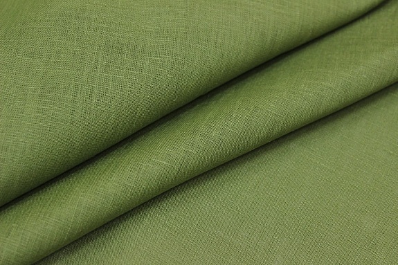 Лен сорочечный цв.Св.болотно-зеленый, ш.1.5м, лен-100%, 125гр/м.кв