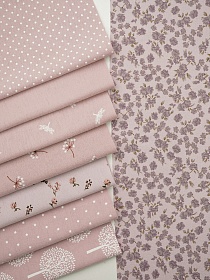 Набор тканей для рукоделия "Теплый хлопок: Розово-сиреневая гамма", 45см*30см, 8шт