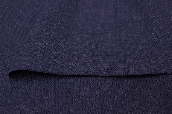 Крапива Рами (Ramie)-диагональ, цв.Чернильный с фиолетовым оттенком, ш.1.38м, крапива-100%