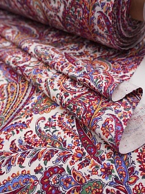 Полулен "Русская красавица" цв.бордо, ш.1.8м, лен-50%, хл-50%, 190гр/м.кв