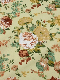 Ткань интерьерная "Нежный аромат" (терракотовые цветы), ш.1.48м, хл-80%, п/э-20%, 265гр/м.кв
