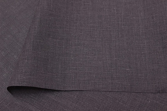 Лен сорочечный цв.Темный кофейно-серый с лиловым оттенком, ш.1.5м, лен-100%, 125гр/м.кв