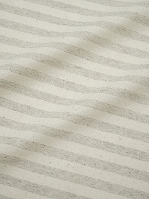 Хлопколен пестротканый "Полоска" цв.серый/суровый, ш.1.5м, лен-20%, хлопок-80%, 150гр/м.кв