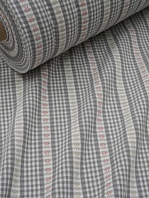 Вареный (стираный) хлопок "Вышивка-цветочки" цв.серый, ш.2.5м, хл-100%, 150гр/м.кв