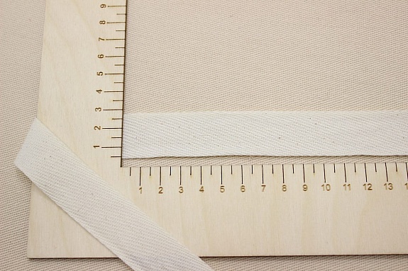 Лента киперная цв.суровый, ш.23мм, хлопок-50%, п/э-50%,