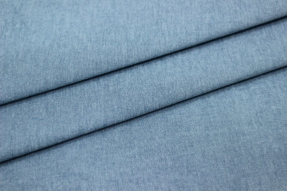 Вареный (стираный) хлопок цв.Лазурно-серый меланж, ш.2.5м, хлопок-100%, 115гр/м.кв