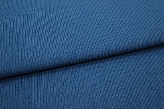 Кашкорсе цв.Петроль, ш.1.2м (0.6м*2 чулок), Пенье, хлопок-95%, лайкра-5%, 450гр/м.кв