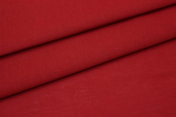 Полулен цв.Красный, ш.1.5м, лен-57%, хлопок-43%, 200гр/м.кв