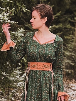 Платье из импортного хлопка "Лесные птички"