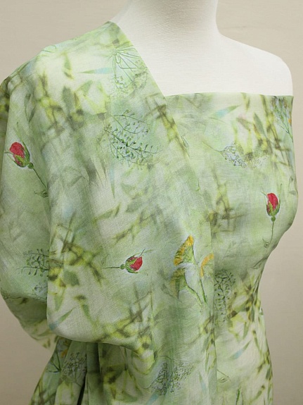 Вискозный шифон (Digital) "Шёпот роз", ш.1.5м, вискоза-75%, нейлон-25%, 55гр/м.кв