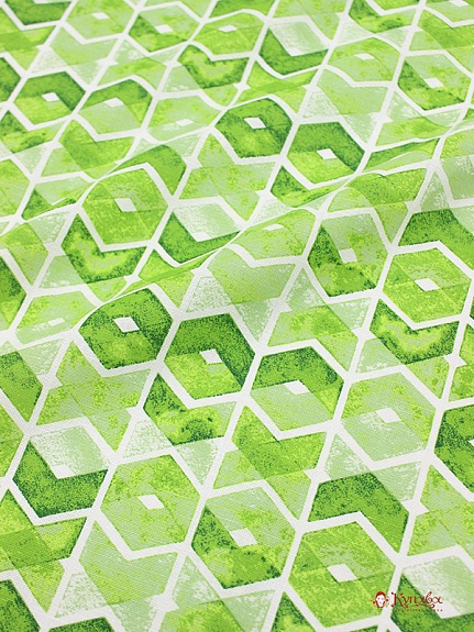 Полулен "Тропический орнамент", ш.1.5м, лен-30%, хл-70%, 140гр/м.кв