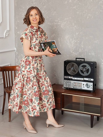 Платье в ретро-стиле из перкаля "Царевна"