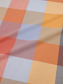 Вареный (стираный) хлопок "Крупные разноцветные клетки", ш.2.5м, хл-100%, 115гр/м.кв