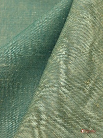 Полулен пестротканый "Зеленый/бежевый меланж", ш.1.55м, лен-60%, хл-40%, 180гр/м.кв