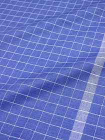 Полулен крой полотенечного холста "Клетка" цв.васильково-голубой, ш.1.47м, лен-54%, хл-46%, рап.55см