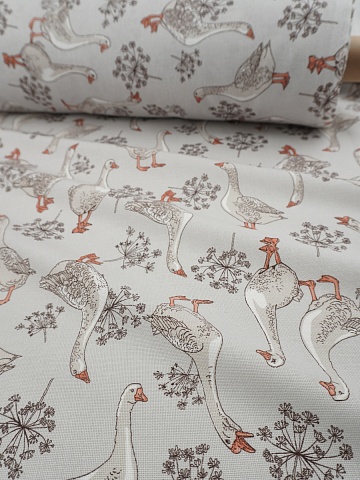 Рогожка "Гуси", СОРТ2, ш.1.5м, хлопок-100%, 170гр/м.кв