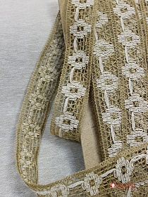 Тесьма плетеная, 45мм, джут-50%, вискоза-40%, п/э-10%