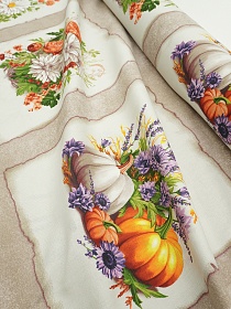 Рогожка "Винтажные открытки", ш.1.5м, хлопок-100%, 160гр/м.кв, раппорт 63см